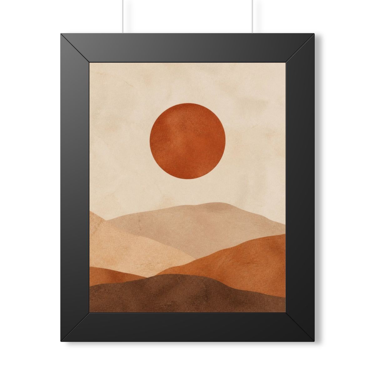Terracotta Moon Framed Art Print