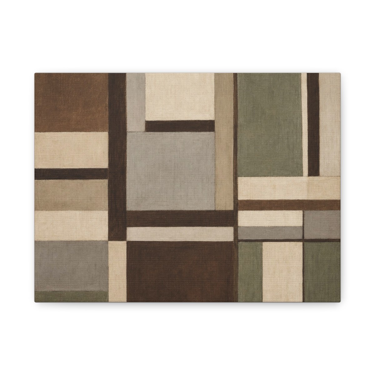 Umber Grid Gallery Canvas