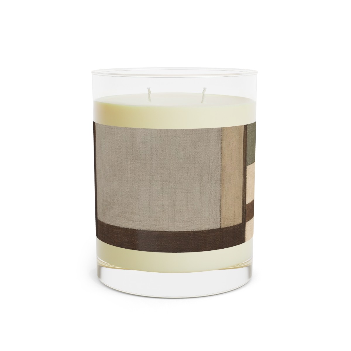 Umber Grid Glass Candle