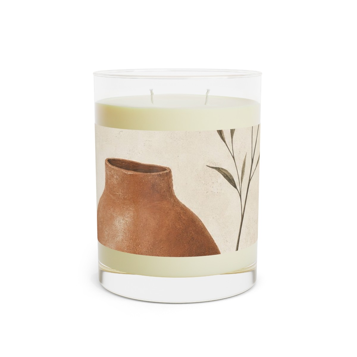 Clay Vessel Glass Candle