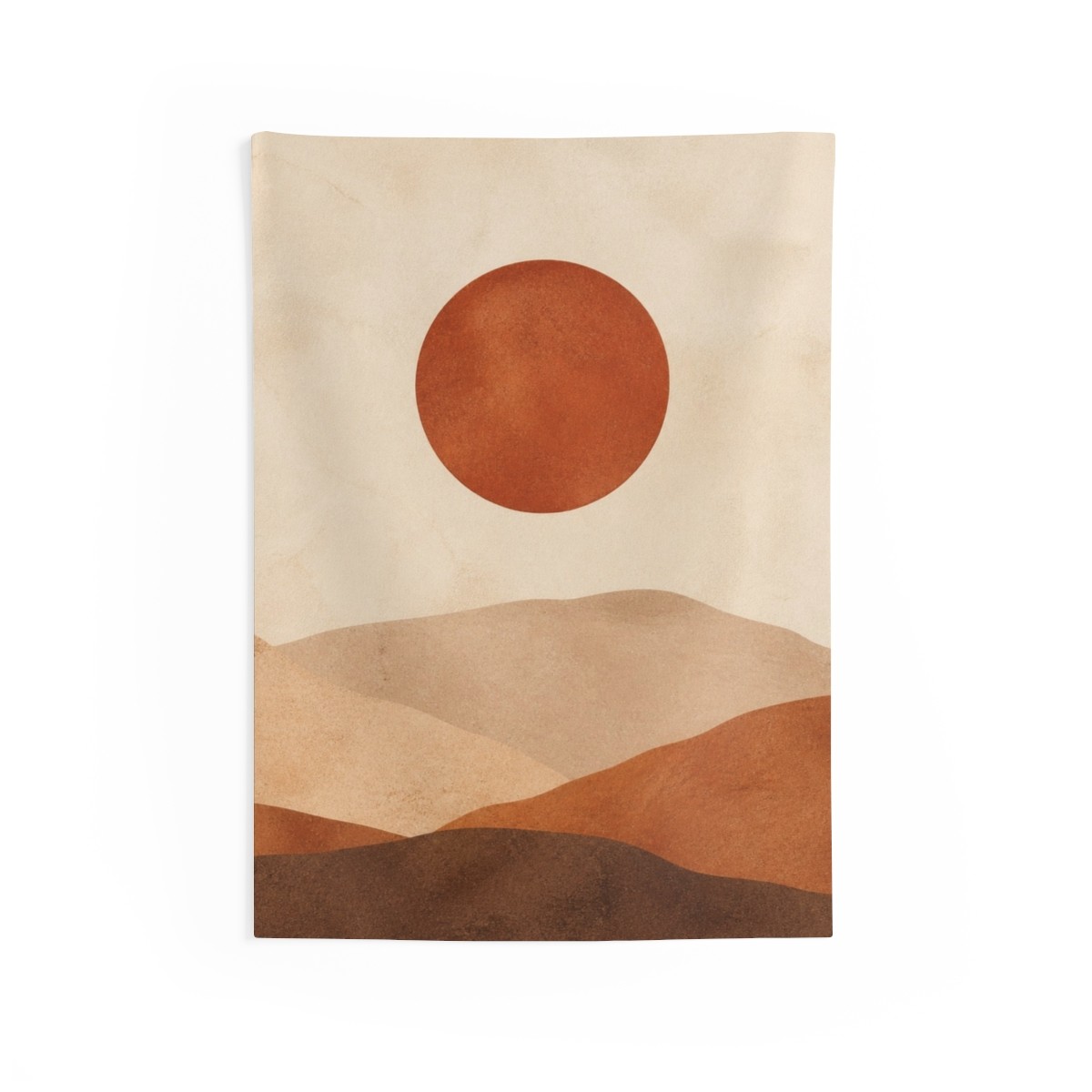 Terracotta Moon Indoor Wall Tapestry