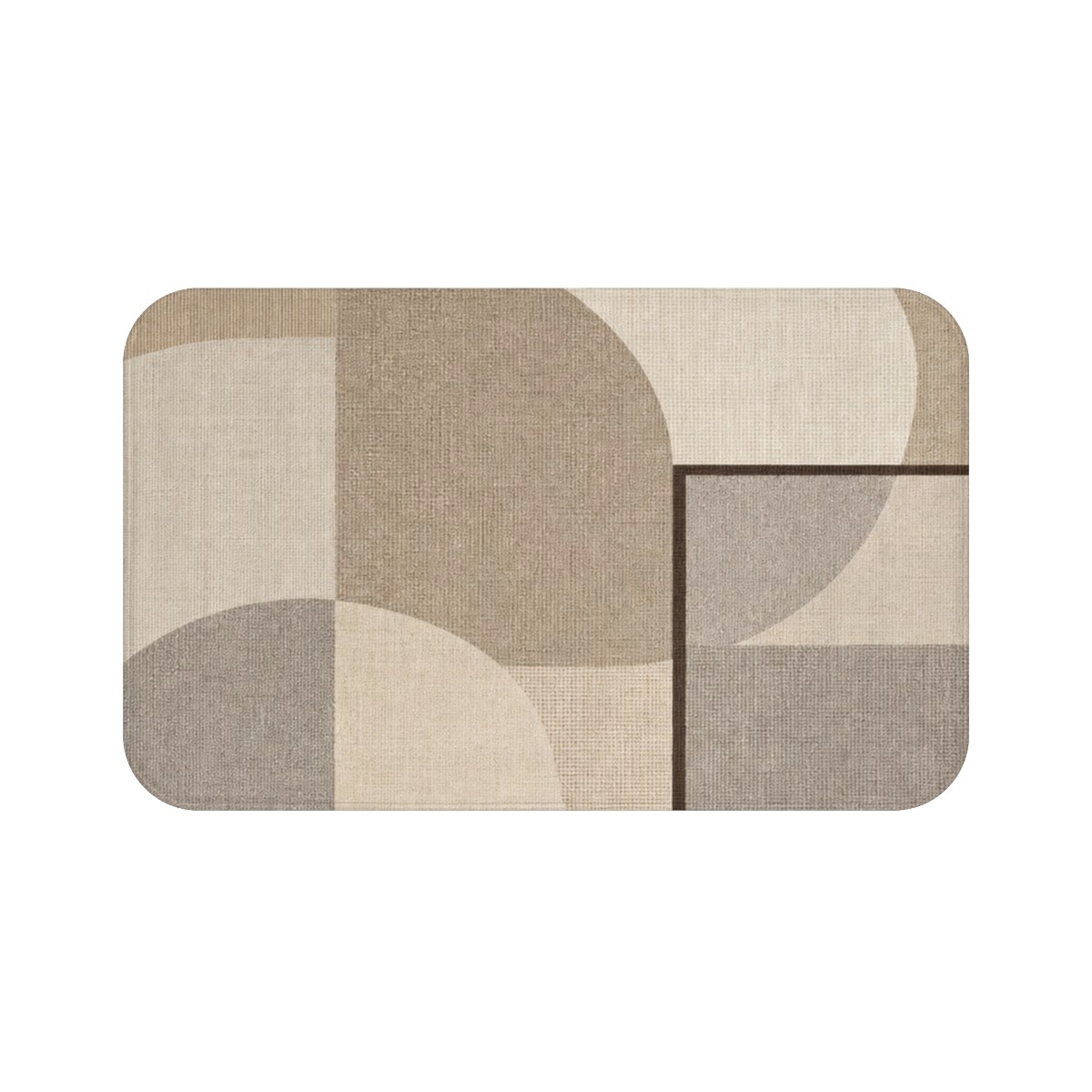 Sand Geometry Bath Mat