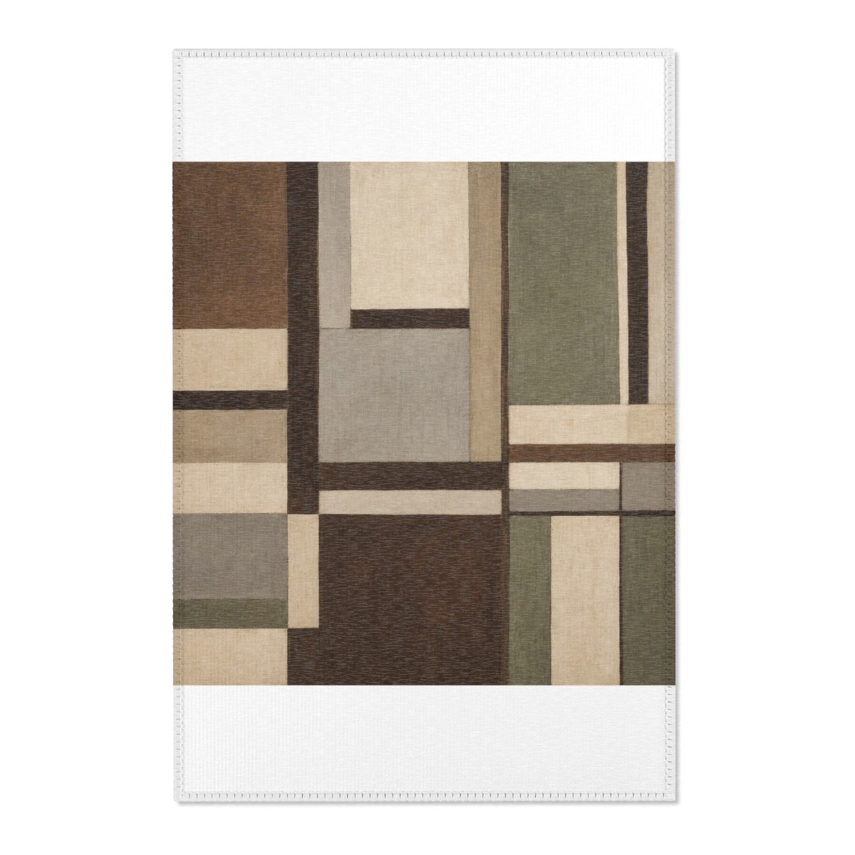Umber Grid Area Rug