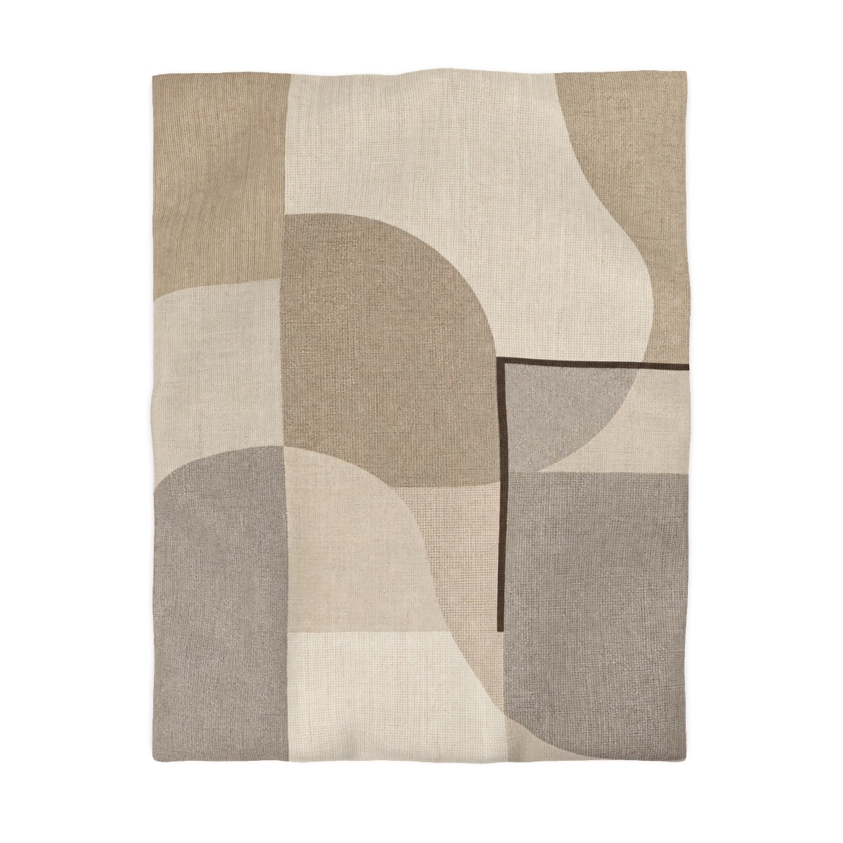 Sand Geometry Microfiber Duvet Cover