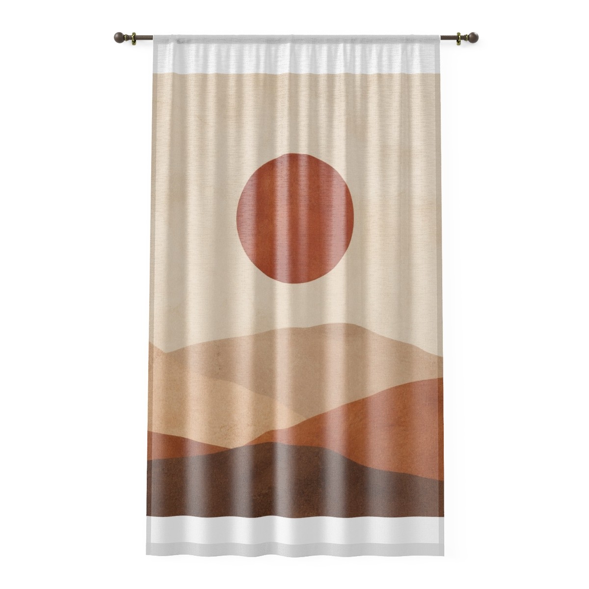 Terracotta Moon Window Curtain, view 1