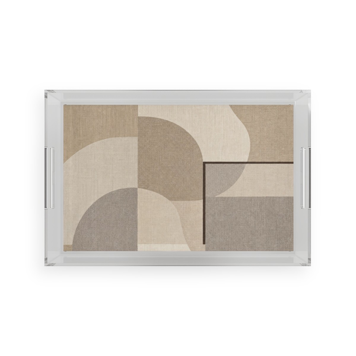 Sand Geometry Acrylic Serving Tray