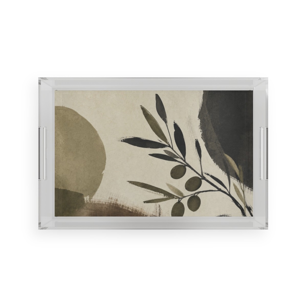 Olive Study Acrylic Serving Tray