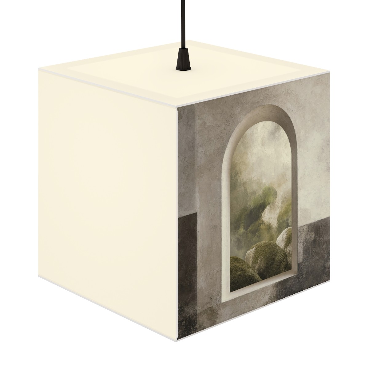 Moss Window Light Cube Lamp