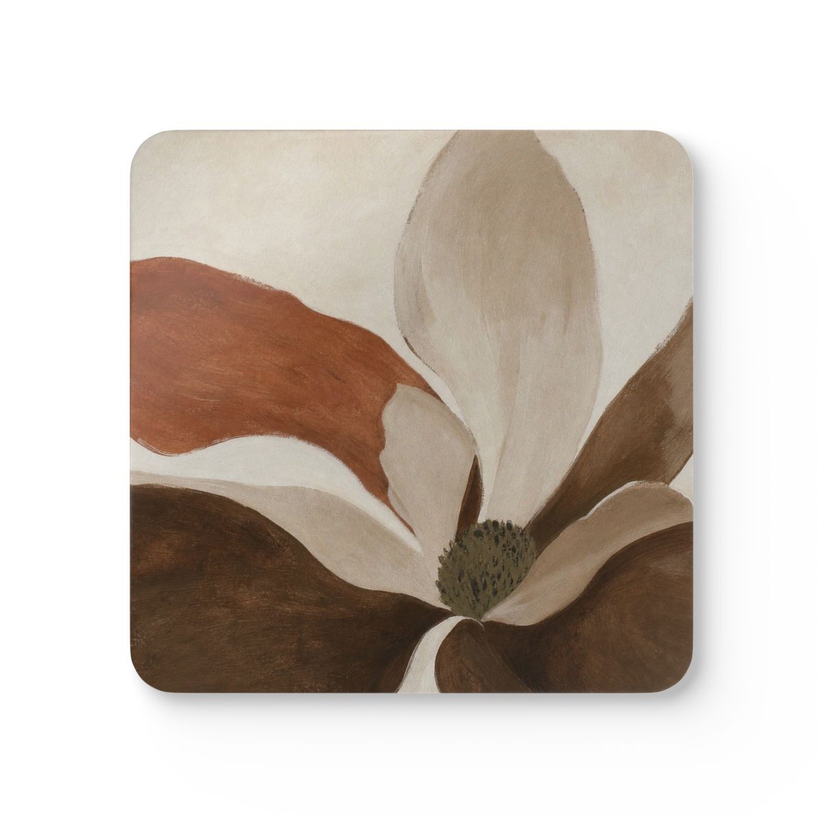 Walnut Bloom Hardboard Coaster Set