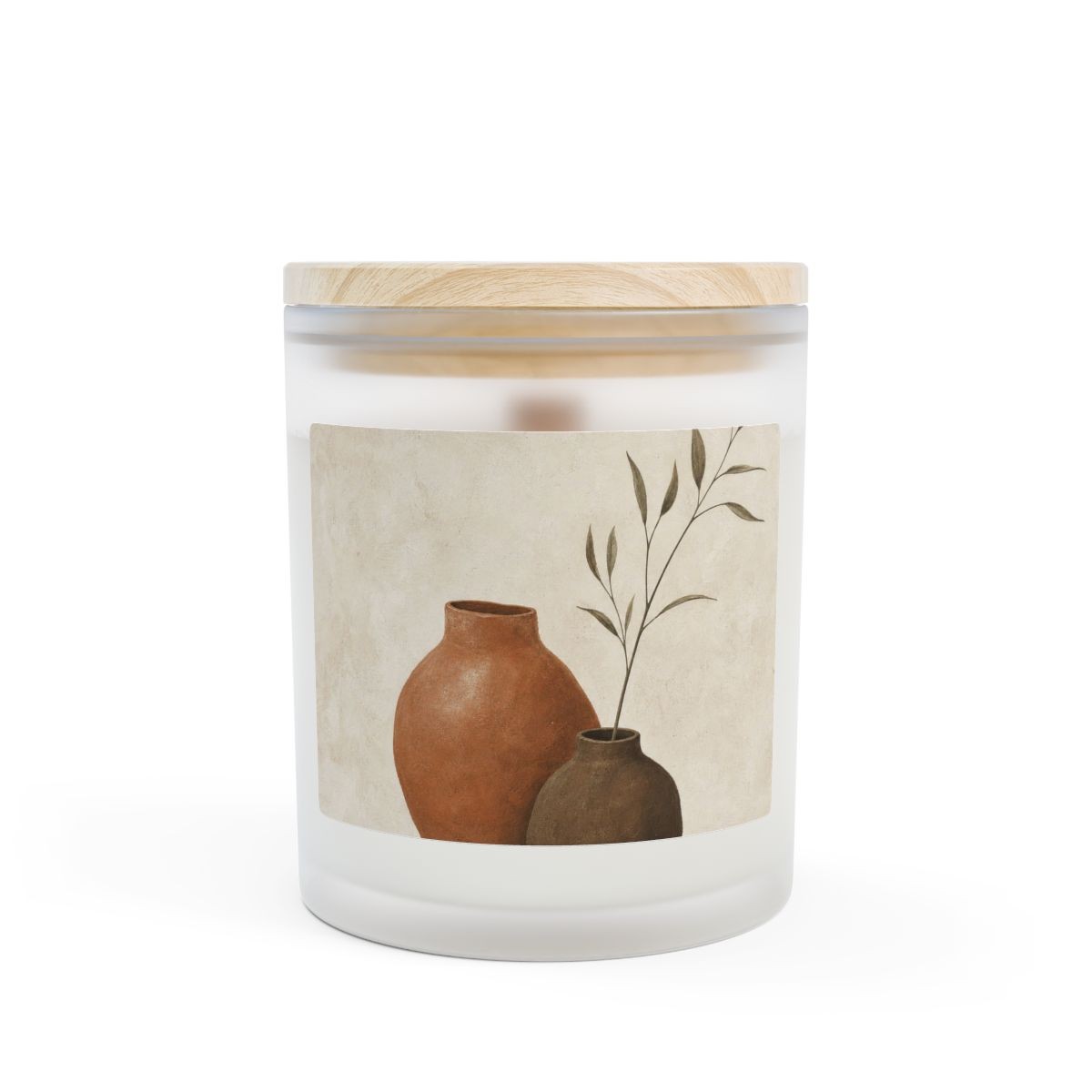 Clay Vessel Frosted Glass Candle