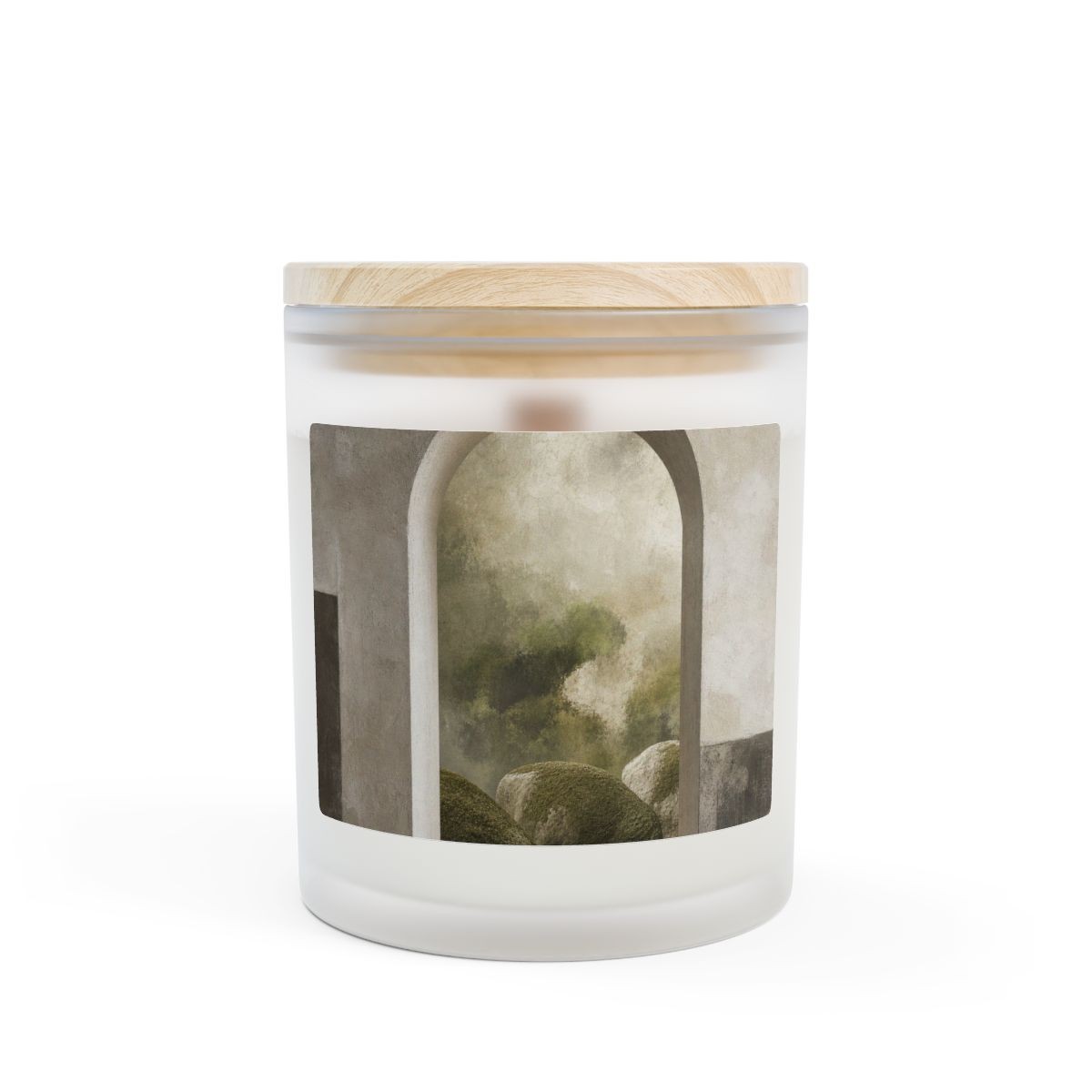 Moss Window Frosted Glass Candle