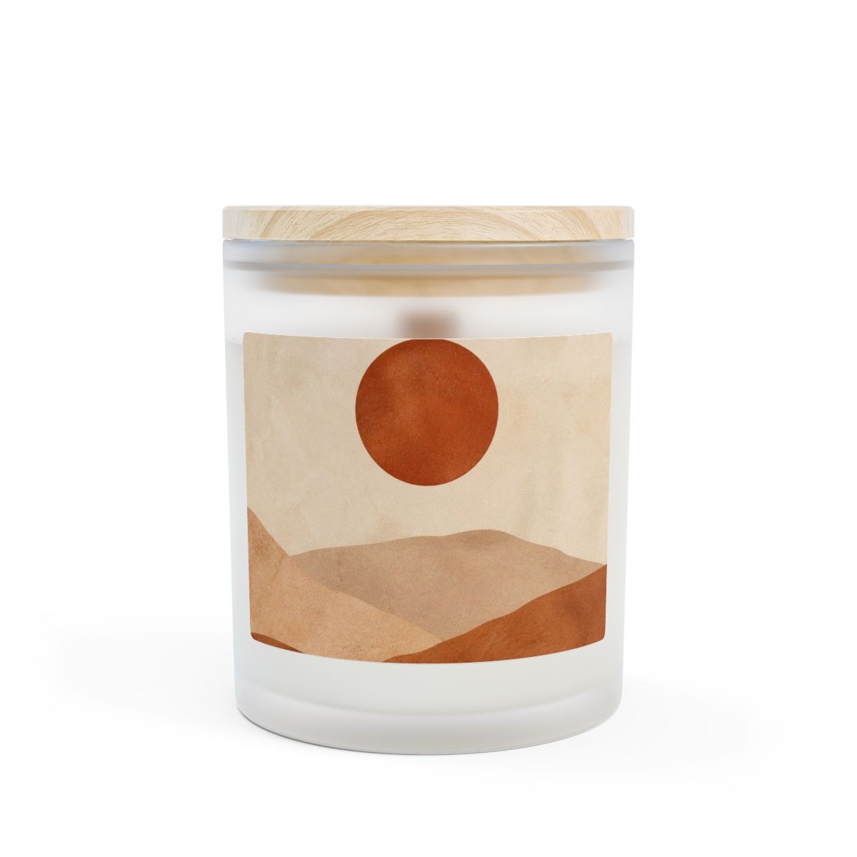 Terracotta Moon Frosted Glass Candle