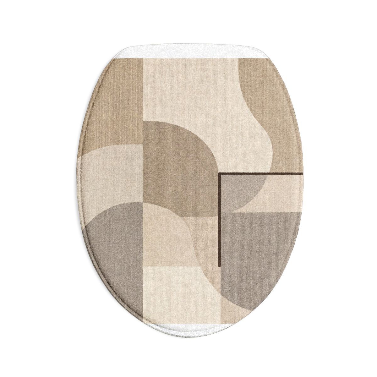 Sand Geometry Three-Piece Bath Mat Set