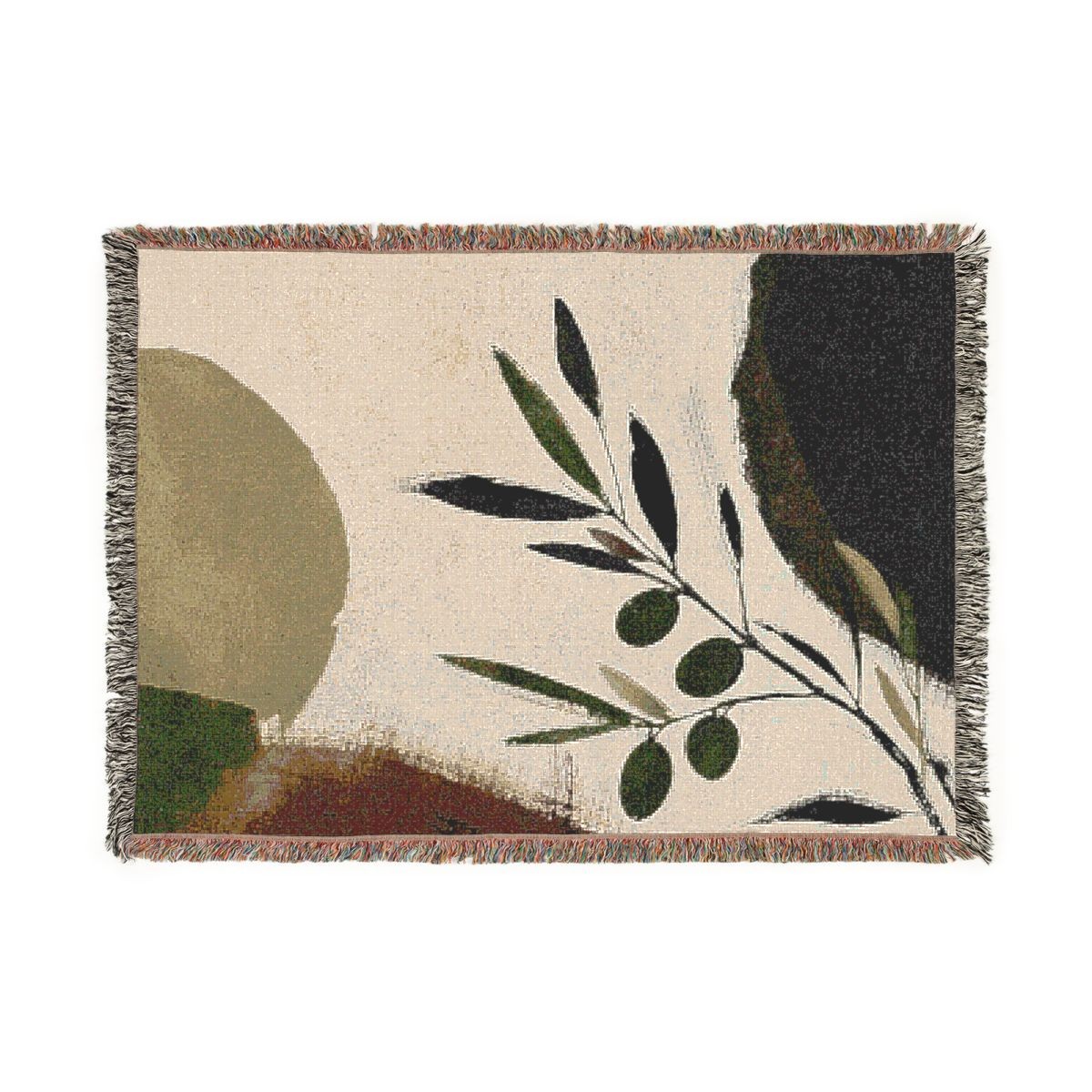 Olive Study Woven Art Blanket