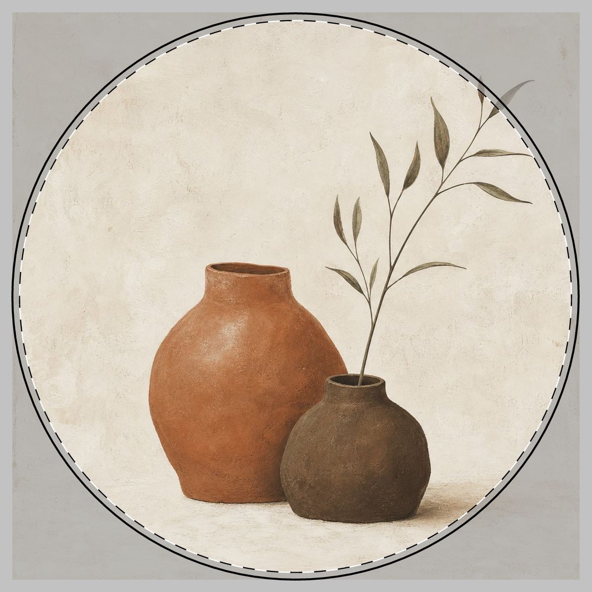 Clay Vessel Round Cutting Board