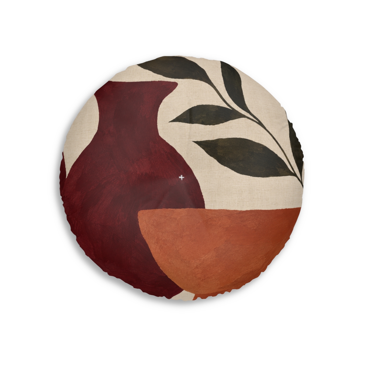Bordeaux Still Life Round Tufted Floor Pillow, view 2