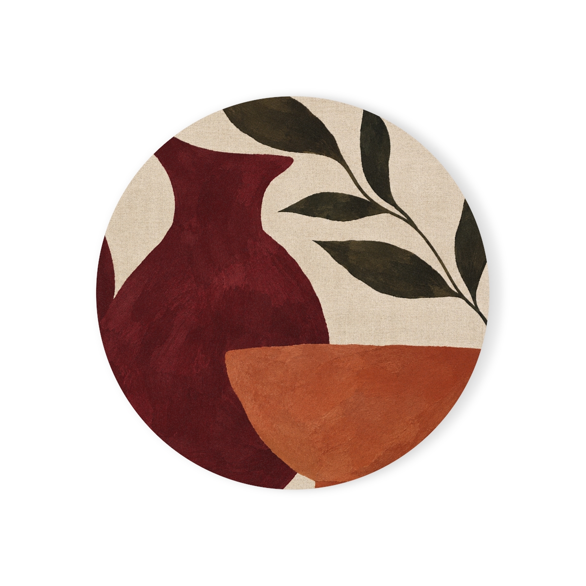 Bordeaux Still Life Cork-Back Coaster