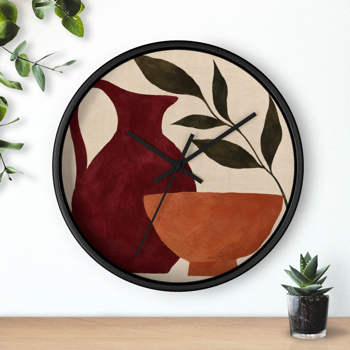 Bordeaux Still Life Wall Clock, view 3